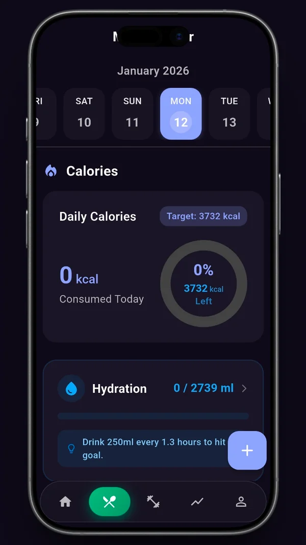 Trainex Workout Screen